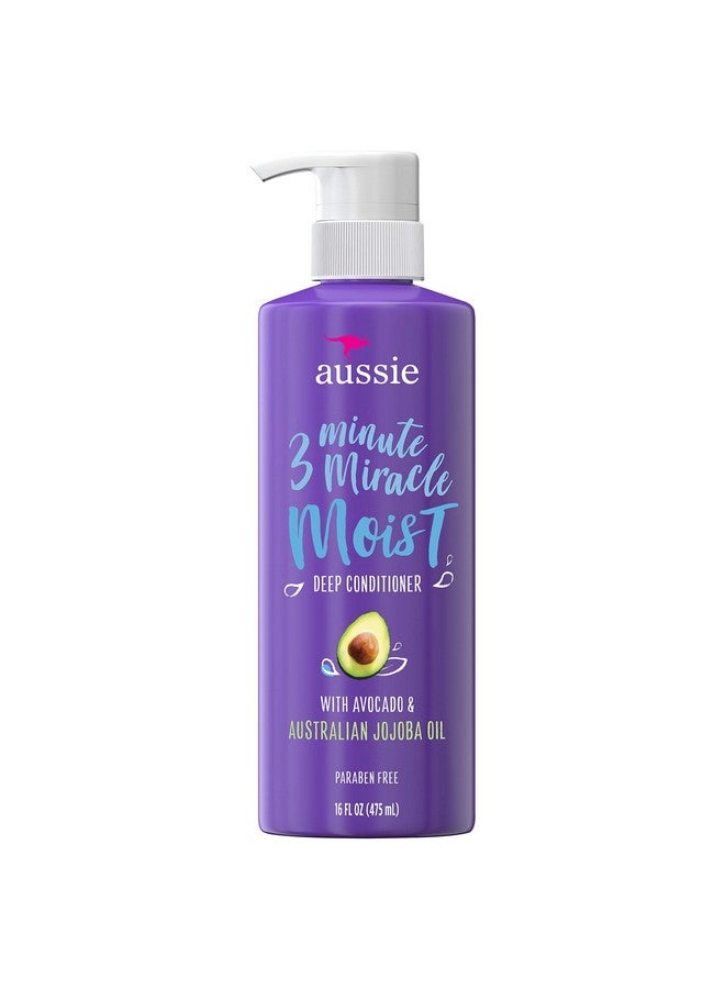 Aussie Ussie Parabenfree Miracle Moist 3 Minute Miracle Conditioner W/ Avocado For Dry Hair Repair 16.0 Fl Oz - Image 1