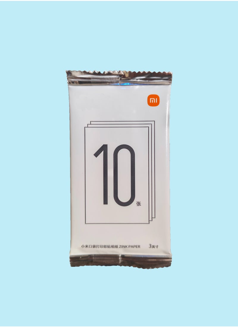 شاومي 10 ورقة صور ، 3 بوصات. يحتوي على 10 ورقة صور وبطاقات تصحيح اللون البرتقالي  - Image 1