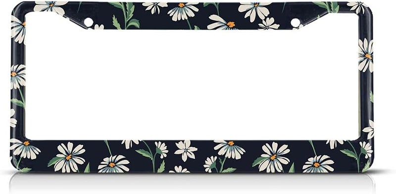 Beabes Daisy Print License Plate Frame - Image 1