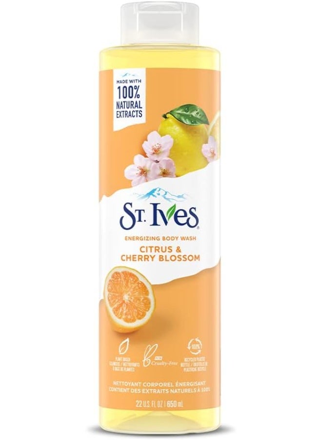 St. Ives Energizing Body Wash Citrus & Cherry Blossom 650ml