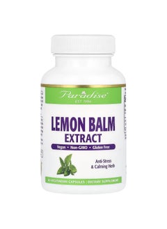 Paradise Herbs Paradise Herbs, Lemon Balm Extract, 600 mg, 60 Vegetarian Capsules (300 mg per Capsule)  - Image 1