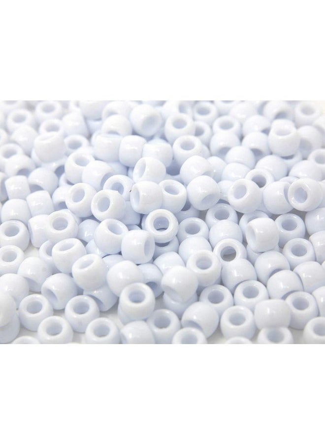 Tara Toys Assorted Color Design 180 Pieces Plastic Beads 6 X 7 Mm For Braid Hair For Girls (White)  - Image 2