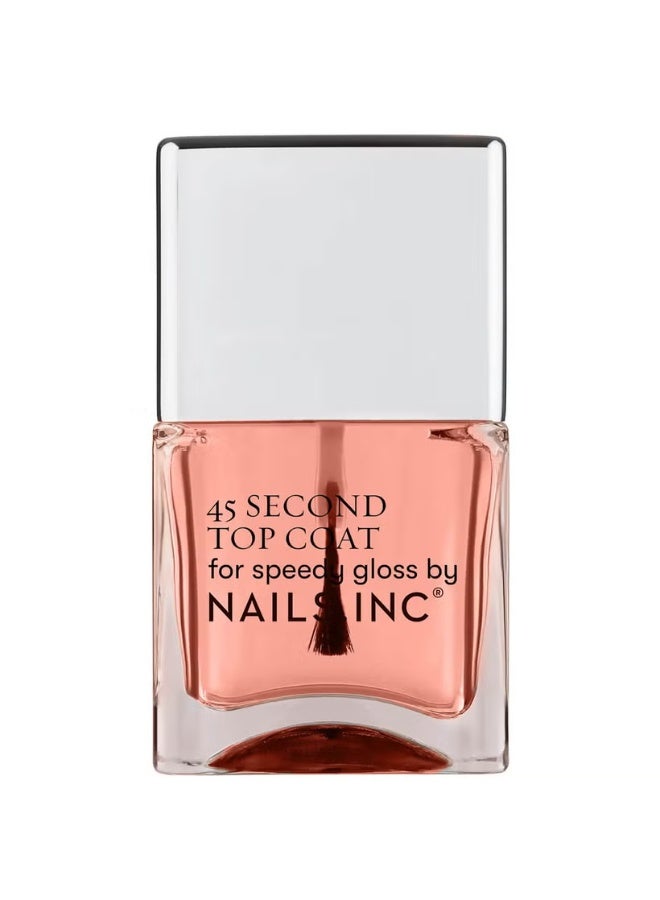 nails inc. 45 Second Rapid Dry Top Coat Powered by Retinol 14ml - Image 1