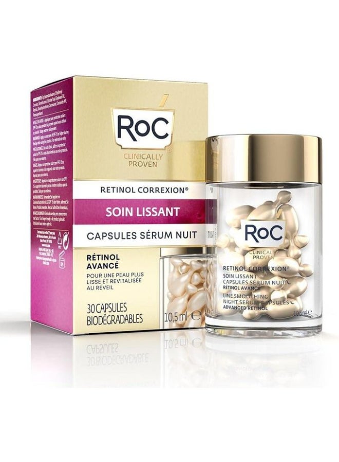 RoC RoC - Retinol Correxion Line Smoothing Night Serum Capsules - Daily Anti-Aging Skin Care Treatment - Firming Moisturiser - 30-Piece - Image 1