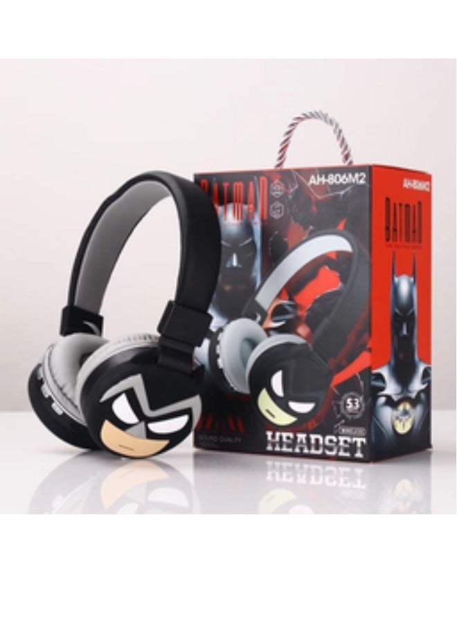 Batman Wireless Bluetooth Headphones for Kids – High-Resolution Sound, 400mAh Battery, 18-Hour Playtime, Built-in Microphone, Volume Control, 3.5mm Jack, 40mm Driver, Black - Image 2