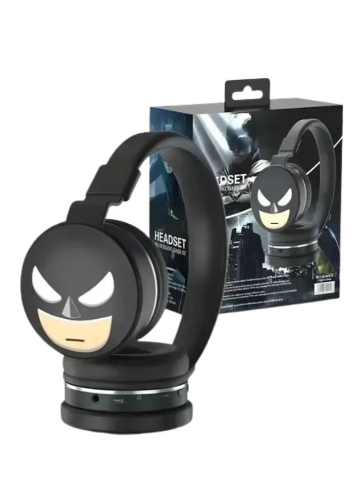 Batman Wireless Bluetooth Headphones for Kids – High-Definition Sound, 200mAh Battery, 8-Hour Playtime, Built-in Microphone, Volume Control, 3.5mm Connector, 40mm Driver Unit, Black - Image 2