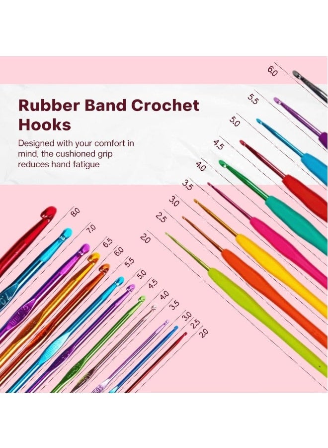 Crochet Kit for Beginners Adults and Kids, Crochet Starter Kit 64 Pcs, Beginner Kraft Set for Gift, Crocheting Supplies, Crochet Set with Yarn and Hook Set - Image 3