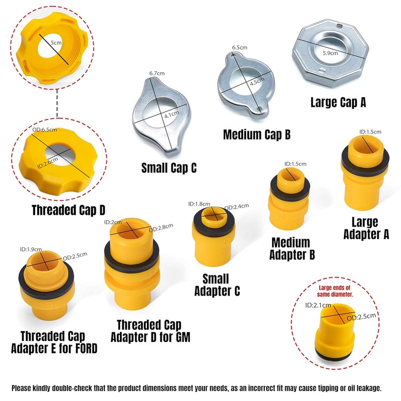 Thorstone No Spill Coolant Funnel Kit, Radiator Filling and Bleeder With Adapters, Automotive Antifreeze Bleeder for Universal Vehicles - Image 3