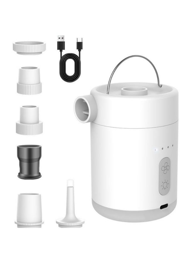 Portable Mini Electric Air Pump – 3-in-1 Outdoor Inflatable Pump with Built-in Light, 5 Nozzles & Rechargeable Lithium Battery for Camping, Mattresses & Pool Floats - Image 4