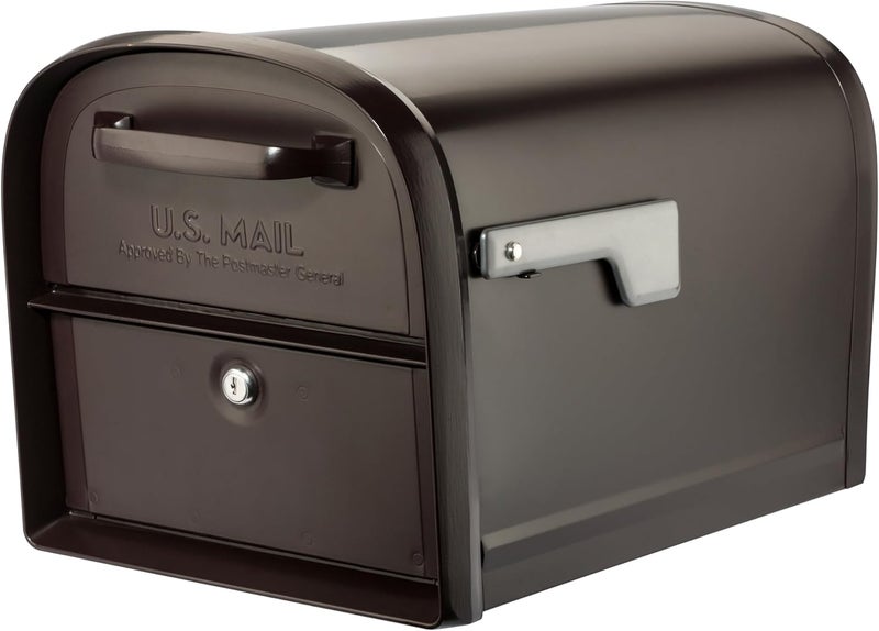 ARCHITECTURAL MAILBOXES 6300RZ Oasis 360 Locking Parcel Mailbox with 2-Access Doors, X-Large, Rubbed Bronze - Image 1