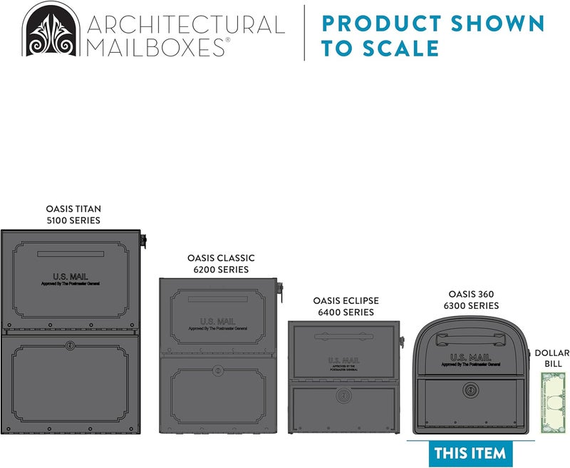 ARCHITECTURAL MAILBOXES 6300RZ Oasis 360 Locking Parcel Mailbox with 2-Access Doors, X-Large, Rubbed Bronze - Image 5