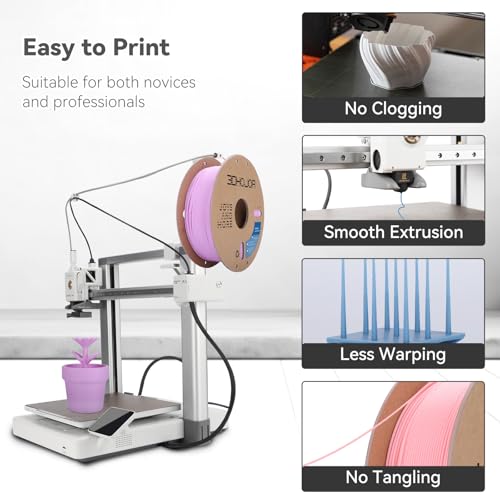 3DHoJor PLA Pro (Plus) Filament 1.75mm, 3D Printer Filament, Cardboard Spool 3D Printing Filament, Dimensional Accuracy +/- 0.03 mm-2 Pack Lilac+Baby Blue - Image 3