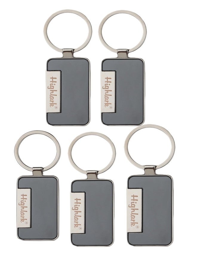 Highlark Metal Keyring & Keychain | Key Chain For Home, Office, Car & Bike | All Vehicles Compatible Keychain | Heavy Duty Key Chain For Men & Women (Pack of 5) - Image 1