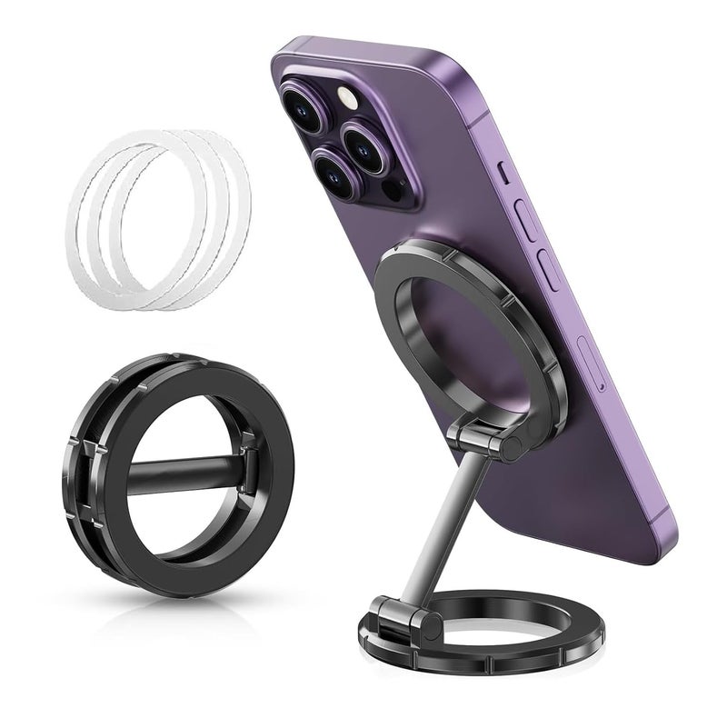 FKU Dual Strong Magnet Phone Holder for Car,Gym,Metal Surface Compatible with iPhone 15 14 13 12 Pro Plus Max Mag-Safe Case (Dual Magnetic Phone Holder for Car Gym) - Image 1