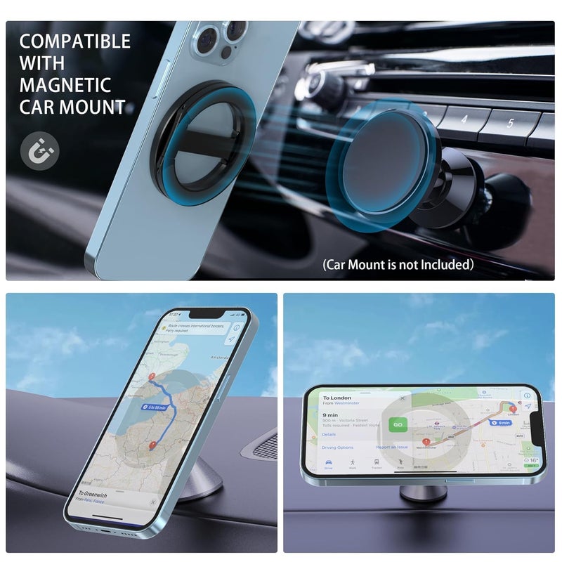 FKU Dual Strong Magnet Phone Holder for Car,Gym,Metal Surface Compatible with iPhone 15 14 13 12 Pro Plus Max Mag-Safe Case (Dual Magnetic Phone Holder for Car Gym) - Image 4