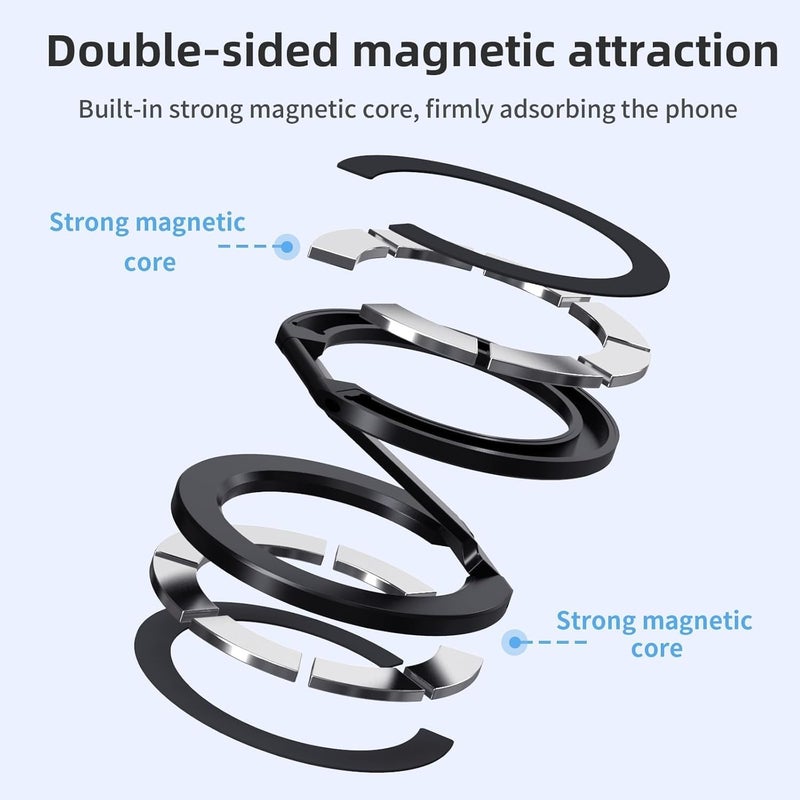 FKU Dual Strong Magnet Phone Holder for Car,Gym,Metal Surface Compatible with iPhone 15 14 13 12 Pro Plus Max Mag-Safe Case (Dual Magnetic Phone Holder for Car Gym) - Image 5