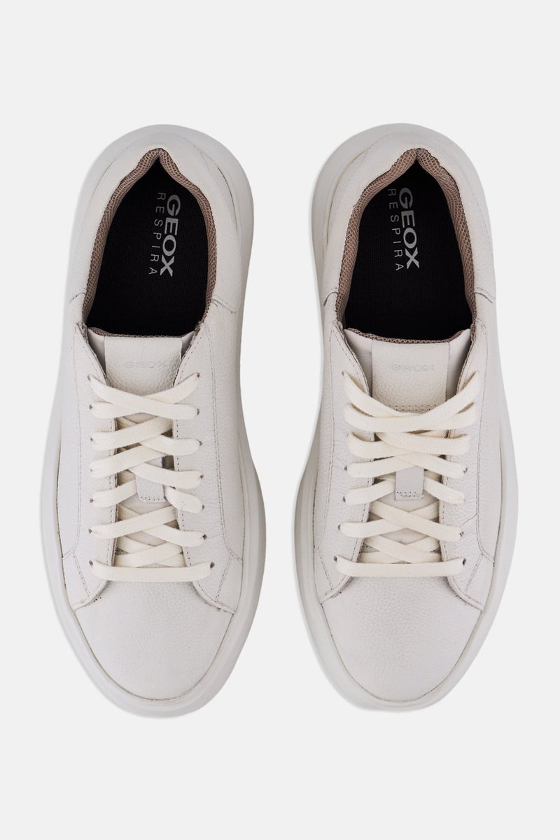 GEOX Men U Deiven A Lace Up Casual Shoe, White  - Image 3