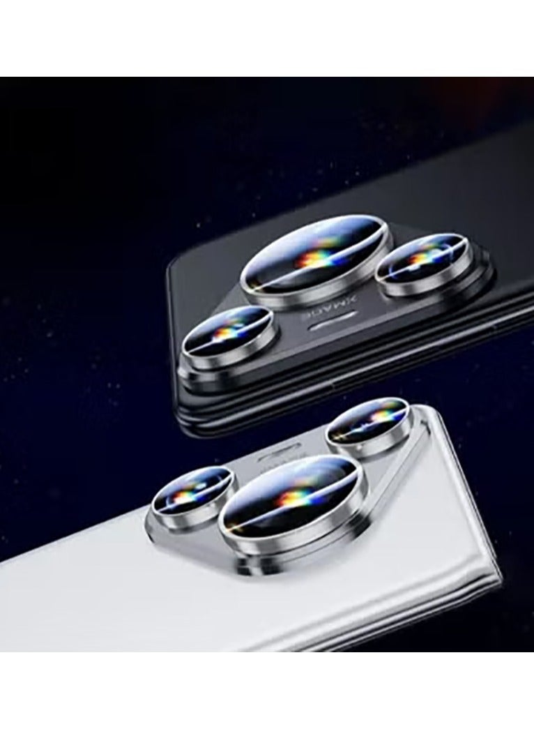 Camera Lens Protector for huawei pura 80 , [1 Step Installation Tray] Tempered Glass Screen Protector Metal Individual Camera Cover Accessories Case Friendly (Gold)  - Image 5