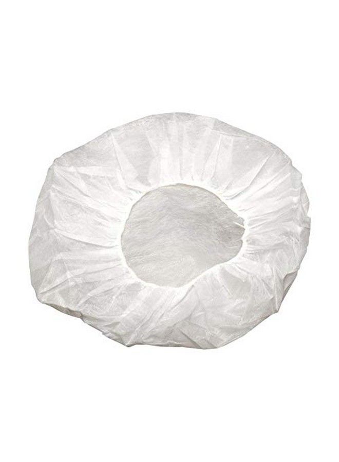 LIFESOFT Disposable Caps Hair Nets Salon Spa Food Service 100 Pack 21" White - Image 1