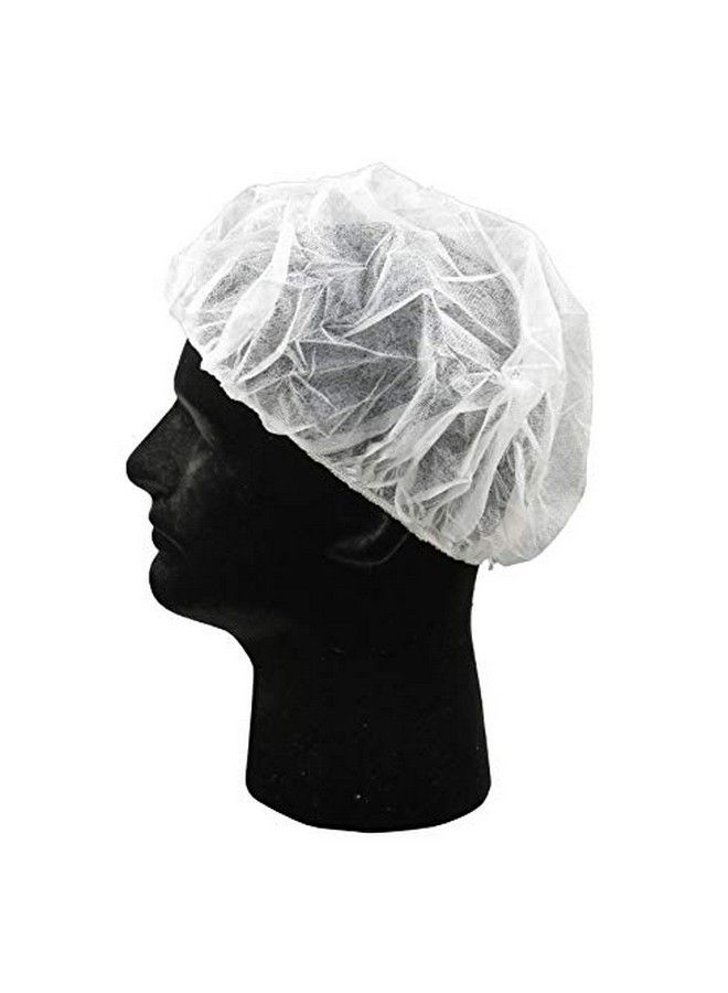LIFESOFT Disposable Caps Hair Nets Salon Spa Food Service 100 Pack 21" White - Image 4