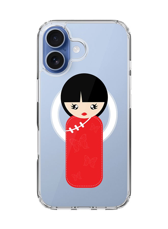 Stylizedd Classic Clear MagSafe Case for iPhone 17 , Hybrid Soft Case Flexible Edges Anti Drop TPU PC Gel Thin Transparent Cover [ Designed for iPhone 17 ] - Chinese Doll