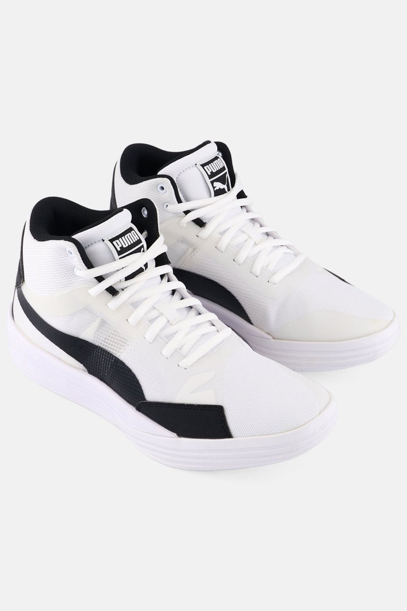 PUMA Men Clyde All -Pro Team Mid Basketball Shoes, White - Image 1