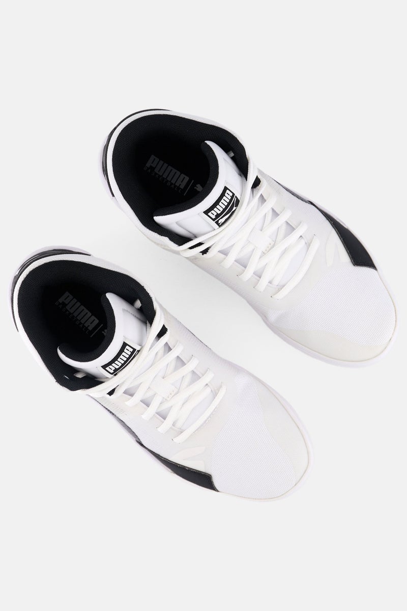 PUMA Men Clyde All -Pro Team Mid Basketball Shoes, White - Image 4