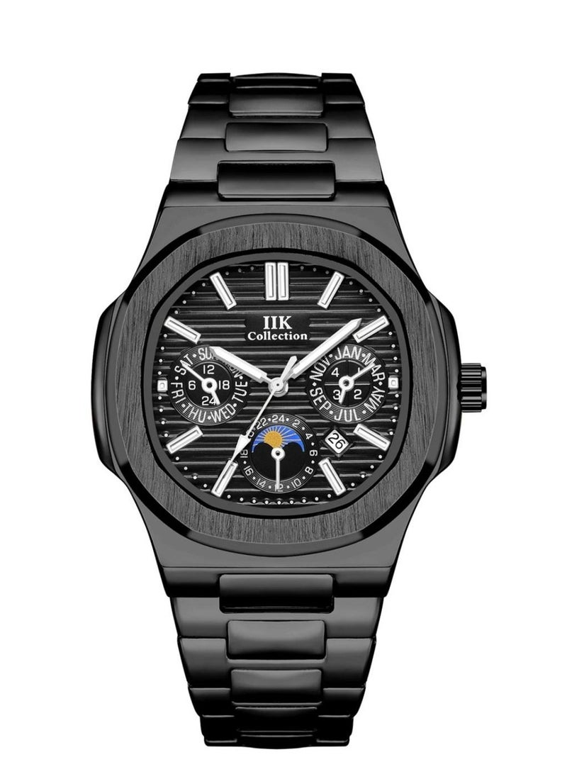 اي اي كيه كوليكشن ساعة يد رجالية من آيكي كوليكشن, سوار أسود مع ميناء أسود