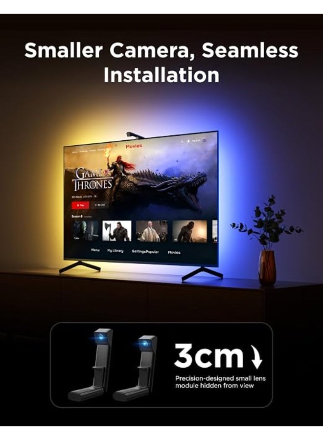 Govee RGBWIC TV Backlight 3 Lite with Fish-Eye Correction Function Sync for 32-Inch TVs, 1.8m Wifi TV LED Strip with Camera, 4 Colors in 1 Lamp Bead, Voice and App Control - Image 2