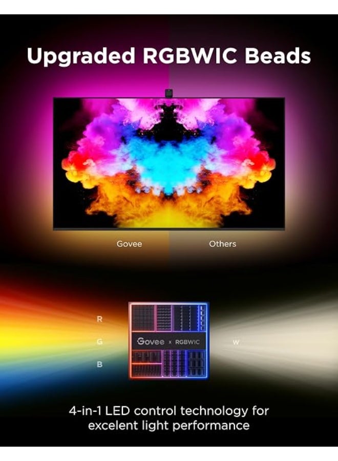 Govee RGBWIC TV Backlight 3 Lite with Fish-Eye Correction Function Sync for 32-Inch TVs, 1.8m Wifi TV LED Strip with Camera, 4 Colors in 1 Lamp Bead, Voice and App Control - Image 5
