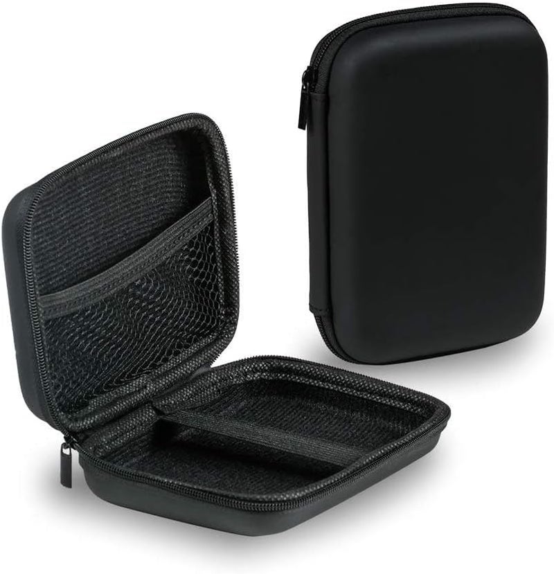 Global production standard crafted Hard Drive Case 2 Pack, 2.5 Inch Shockproof and Waterproof Hard Drive Bag, Multi-Function Storage Carrying Universal Travel Case for Small Electronics and Accessories Black Changing environment compatible - Image 1