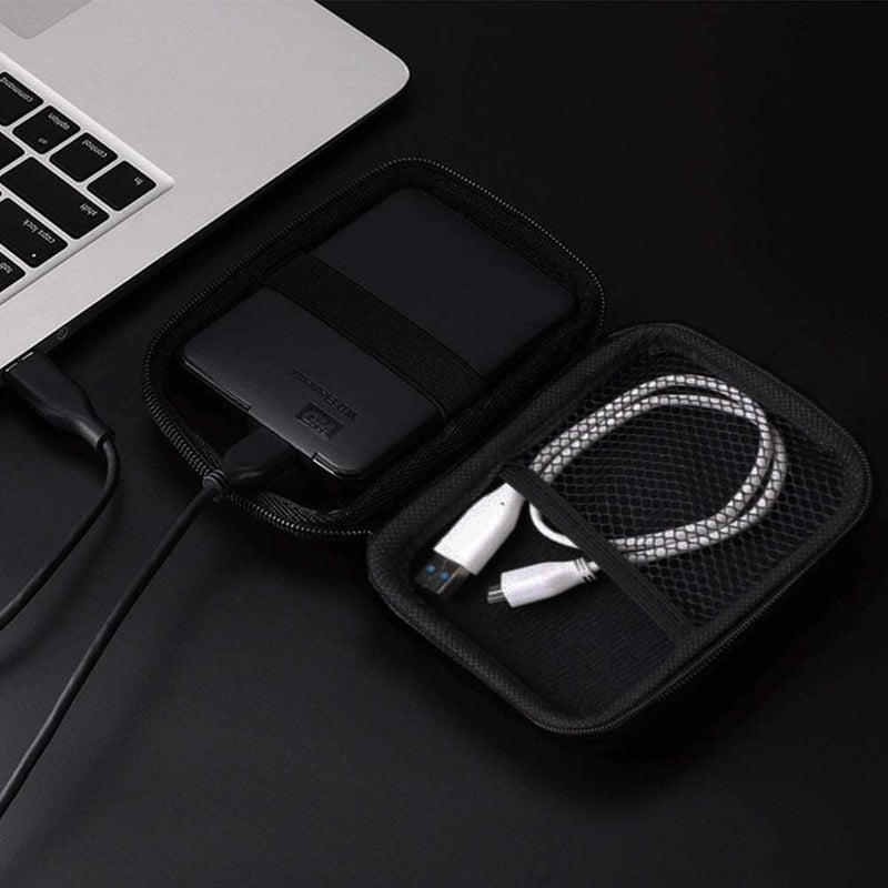 Global production standard crafted Hard Drive Case 2 Pack, 2.5 Inch Shockproof and Waterproof Hard Drive Bag, Multi-Function Storage Carrying Universal Travel Case for Small Electronics and Accessories Black Changing environment compatible - Image 3