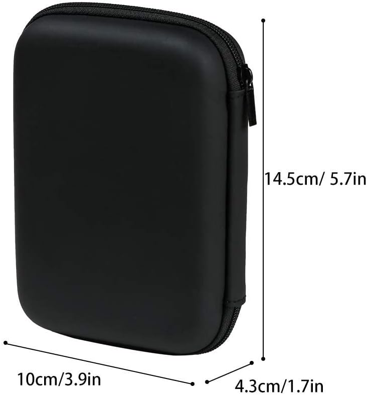 Global production standard crafted Hard Drive Case 2 Pack, 2.5 Inch Shockproof and Waterproof Hard Drive Bag, Multi-Function Storage Carrying Universal Travel Case for Small Electronics and Accessories Black Changing environment compatible - Image 2