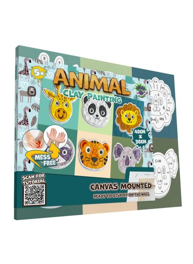Clay Painting Canvas Mounted - Animal