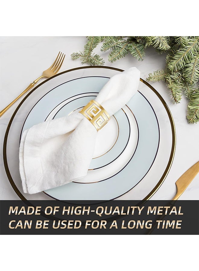 Sweet Life Gold Napkin Rings Set of 10, Attractive Glossy Napkin Ring Metal Buckles, Elegant Napkin Rings for Table Setting at The Wedding Parties Holiday Daily Family Gathering (Gold) - Image 3