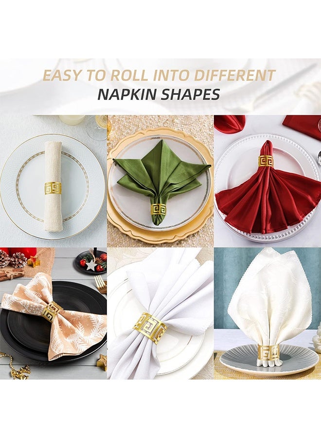 Sweet Life Gold Napkin Rings Set of 10, Attractive Glossy Napkin Ring Metal Buckles, Elegant Napkin Rings for Table Setting at The Wedding Parties Holiday Daily Family Gathering (Gold) - Image 5