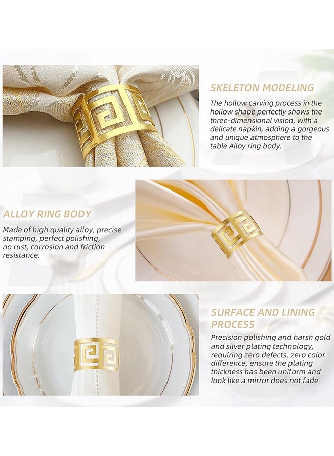 Sweet Life Gold Napkin Rings Set of 10, Attractive Glossy Napkin Ring Metal Buckles, Elegant Napkin Rings for Table Setting at The Wedding Parties Holiday Daily Family Gathering (Gold) - Image 4
