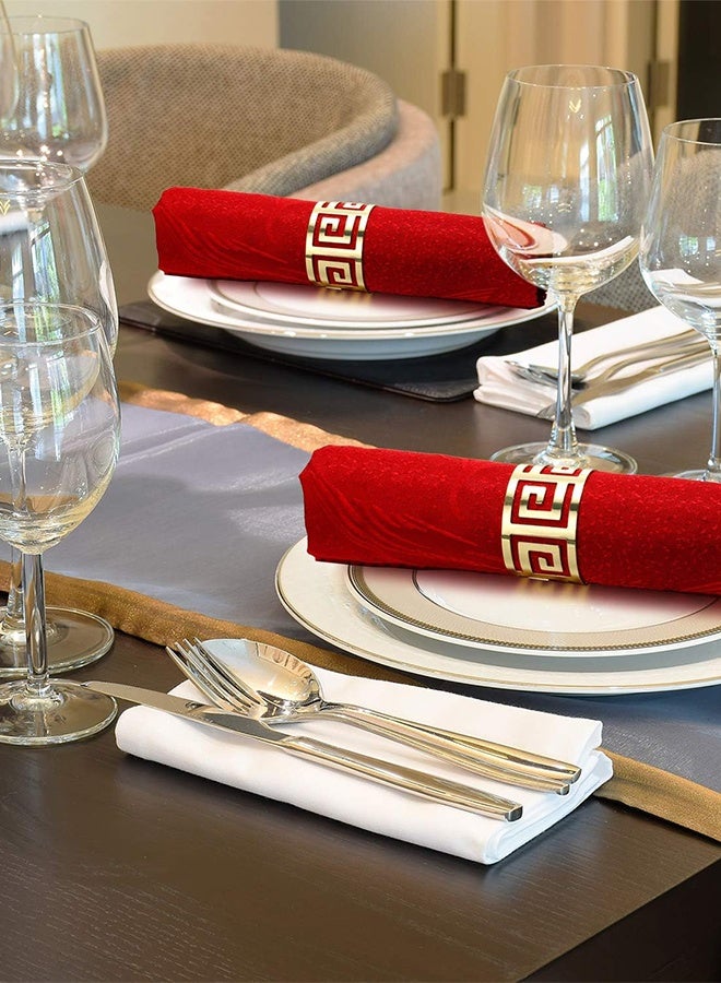 Sweet Life Gold Napkin Rings Set of 10, Attractive Glossy Napkin Ring Metal Buckles, Elegant Napkin Rings for Table Setting at The Wedding Parties Holiday Daily Family Gathering (Gold) - Image 2