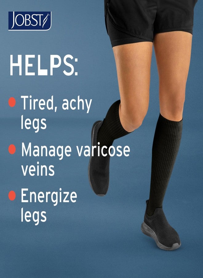 JOBST ACTIVA Athletic 8-15 mmHg Compression Socks for Travel and Sports, Designed for Women and Men, Knee High, Closed Toe, Black, Medium - Image 5