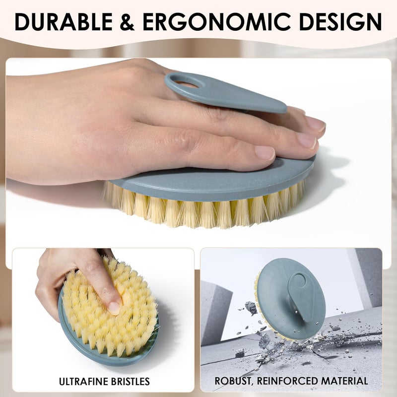 Innerneed Soft Silicone Body Cleansing Brush Shower Scrubber, with PP Shower Brush for Cellulite Treatment, Lymphatic Drainage and Blood Circulation Improvement - Image 3