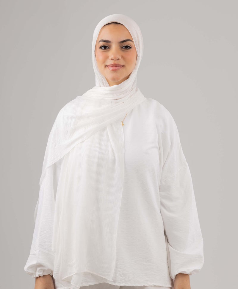 Elegant Offwhite Silk Scarf