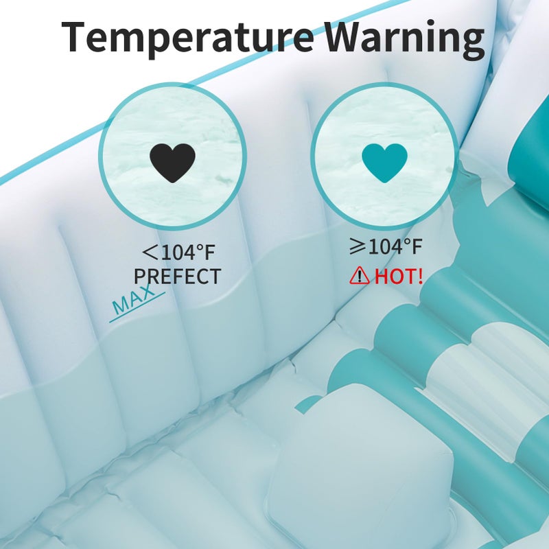 Swimbobo Inflatable Baby Bath Tub Portable Foldable Travel Mini Swimming Pool Helps Infants to Toddler Tub (Blue) - Image 5