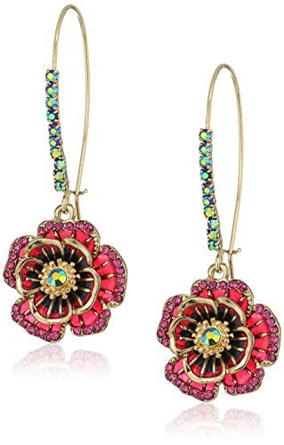 Betsey Johnson Rose Dangle Earrings - Image 4