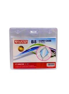 PARTNER ID Card Holders Waterproof Clear Plastic Perfect for Credit Cards, ID Swipe Cards, Key Cards, and Driver's License PVC Material (Pack of 10)  - Image 1