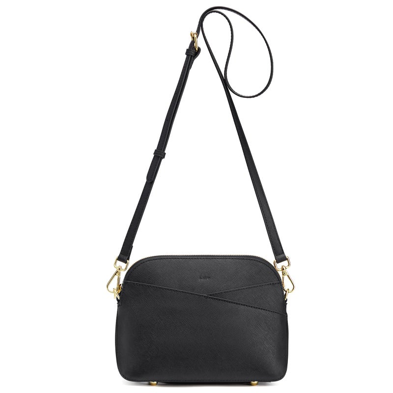 Kattee Small Leather Crossbody Bags for Women, Trendy Purses Handbags Shoulder Bag, Saffiano Leather Cross Body Bag for Woman Black - Image 1
