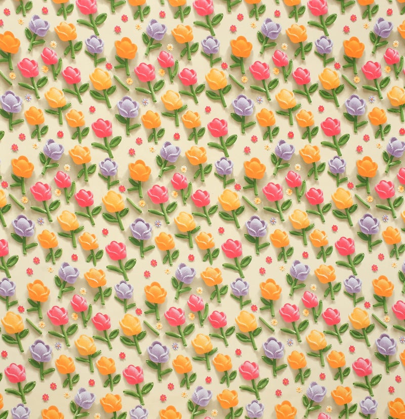 CLOUDTAILNET 220 TC Cotton Feel Glace Cotton Double Bed Sheet Set - 7D Floral Print with 2 Pillow Covers 18x28 King Size Bedsheet for Home Bedroom Flamingo Blush - Image 2