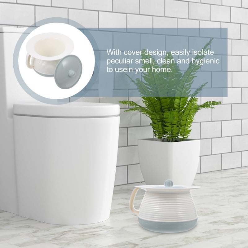 Portable Plastic Urinal Pot with Lid for Elderly Travel and Home Use - Image 5