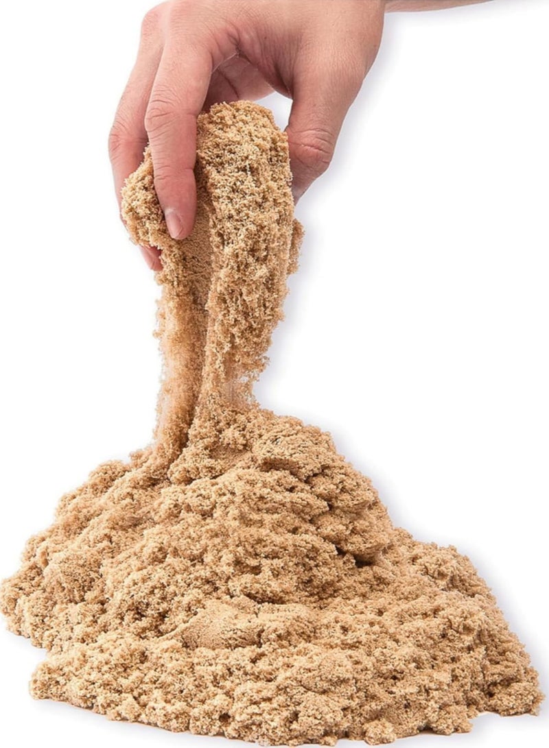 DMG TECH 1KG Play Sand, 6 Pcs Molds, Shape does not scatter, more delicate, does not stick to the hand, Kid's Non Toxic Soft Playsand, Moulding and Creating for Kids Indoors, Outdoors Activity (Sand) - Image 3