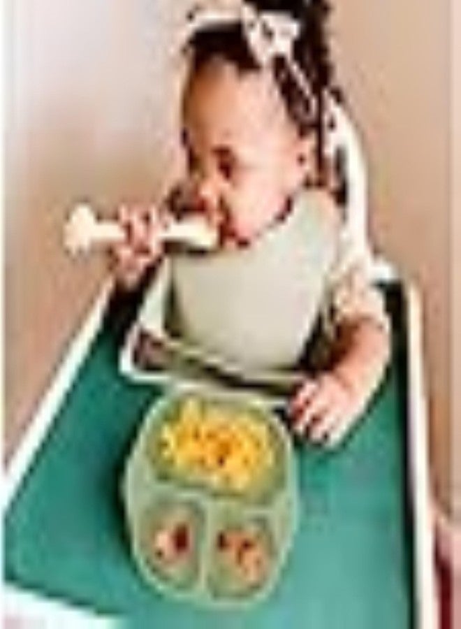 ONICORN® Silicone Unbreakable Dish for Baby Feeding, Suction Design for Toddler, Non-Slip, Non-Toxic, BPA Free, Dishwasher and Microwave Safe (Baby Dish Green 1 PCS) - Image 3