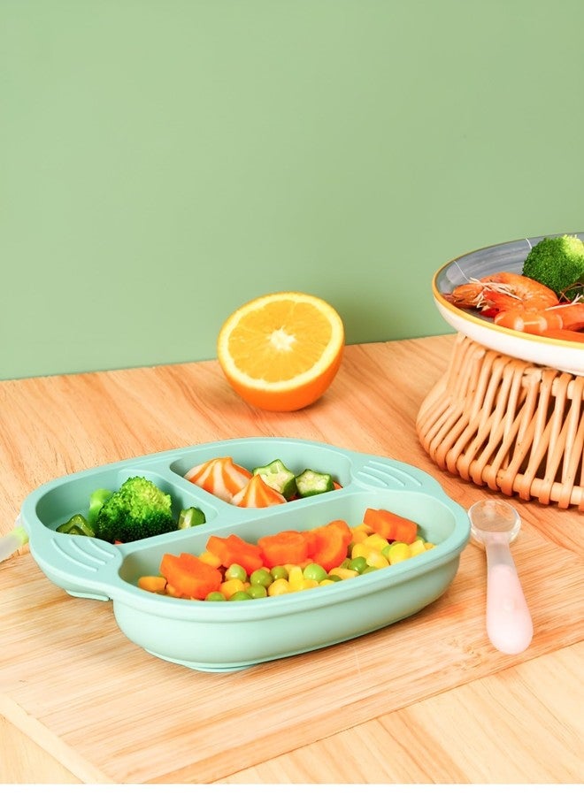 ONICORN® Silicone Unbreakable Dish for Baby Feeding, Suction Design for Toddler, Non-Slip, Non-Toxic, BPA Free, Dishwasher and Microwave Safe (Baby Dish Green 1 PCS) - Image 4